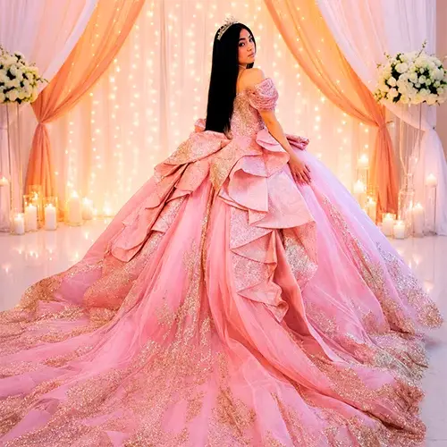 Imagen de Vestido de Quinceañera Rosa Glamour